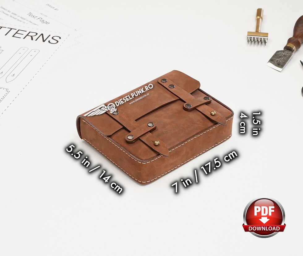 Thumbnail: Leather Pouch and Dopp Kit Pattern Set - Pdf Download