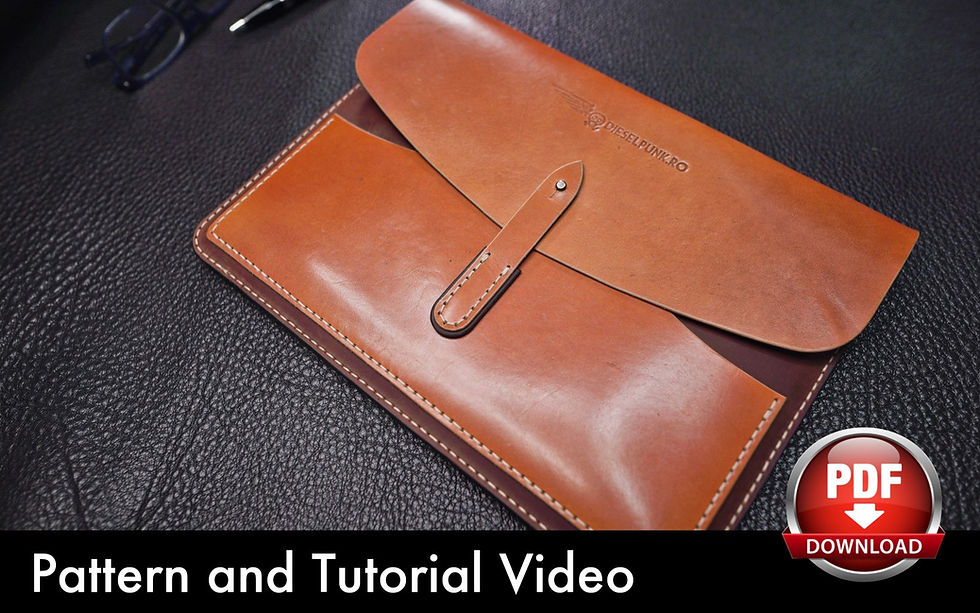 Thumbnail: Laptop Cover Pattern - MacBook Sleeve Template - Pdf Download - Video Tutorial