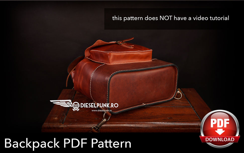 Thumbnail: Leather Backpack Pattern - The Dieselpunk.ro D-Konstrukt