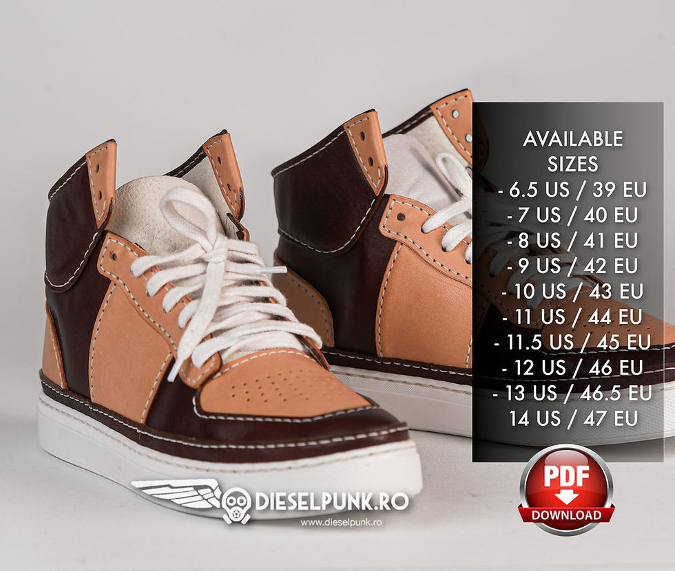 Thumbnail: High Top Sneakers Pattern - Leather DIY - Pdf Download and Video Tutorial