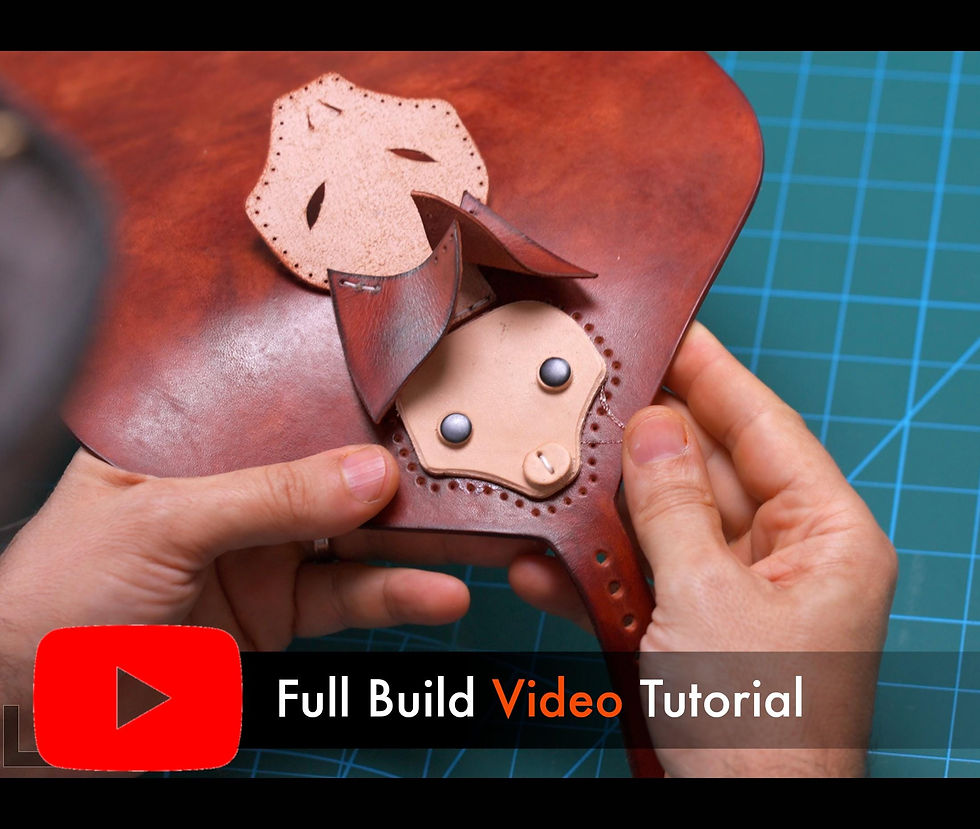 Thumbnail: Gothic Bat Wing Bag Pattern | Leathercraft SVG DXF Files (Digital Download)