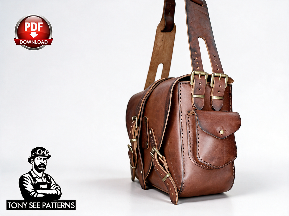 Thumbnail: Bag Pattern - Leather DIY - Pdf Download - Ladies Bag - Video Tutorial