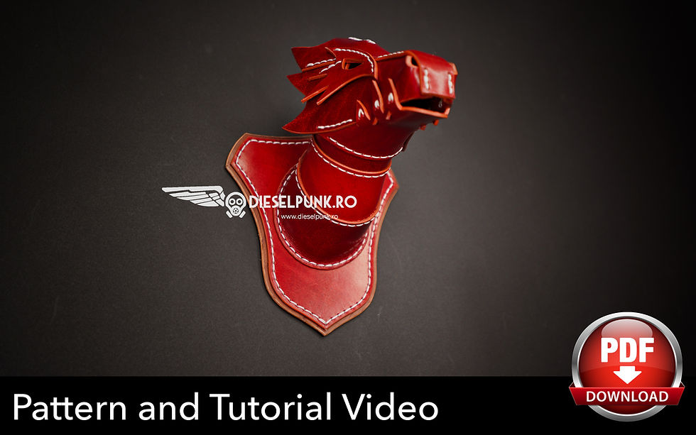 Thumbnail: Dragon Mask Pattern Set - DIY Pattern - Pdf Download - Video Tutorial