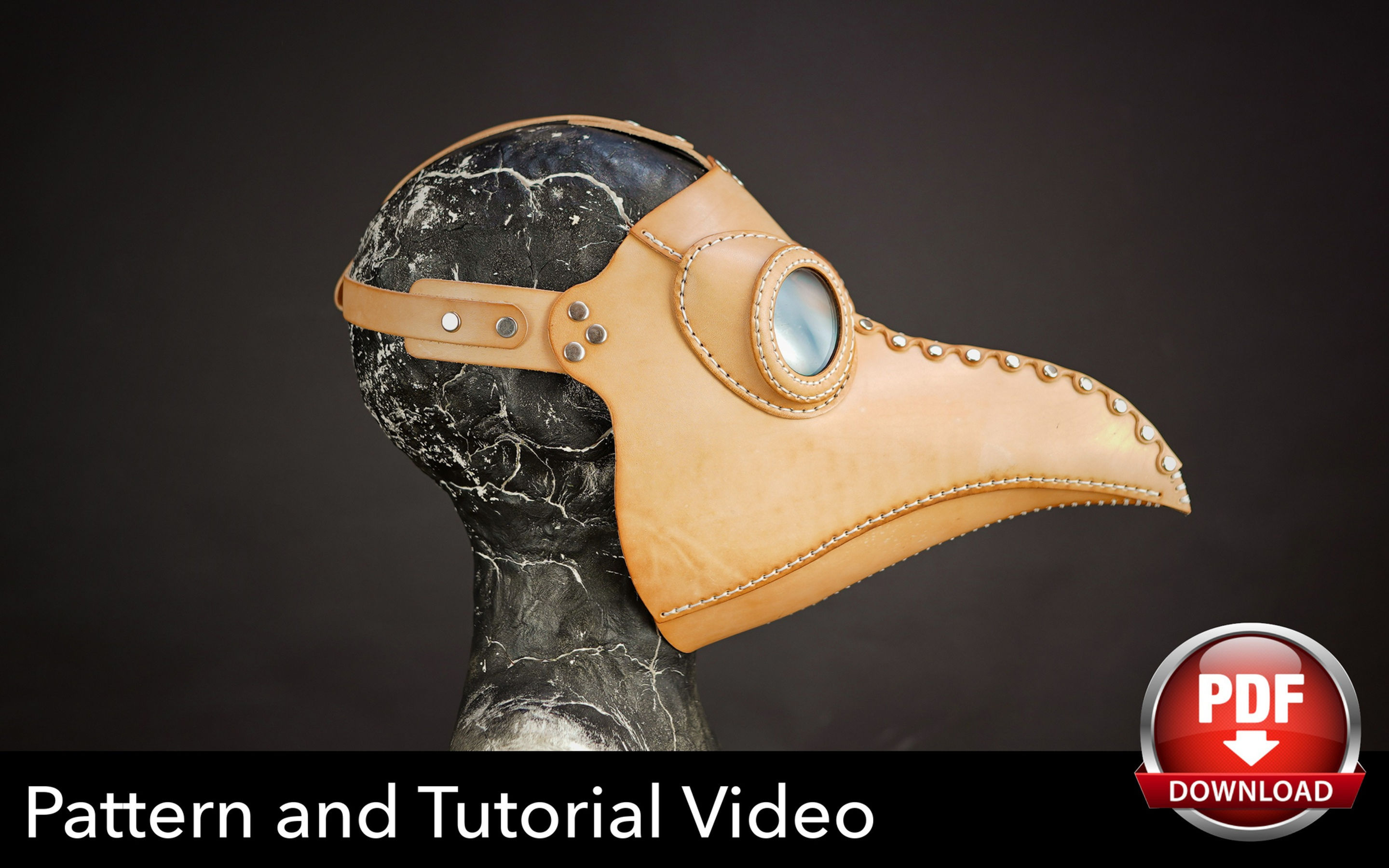 Plague Doctor Mask Pattern - Glasses-Friendly Mask - Pdf Download