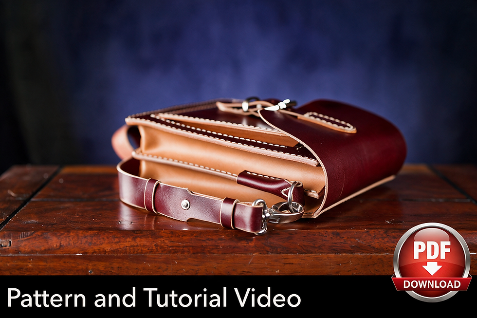 Thumbnail: EDC Bag Pattern - Leather Bag DIY - Pdf Download - EDC  Bag - Video Tutorial