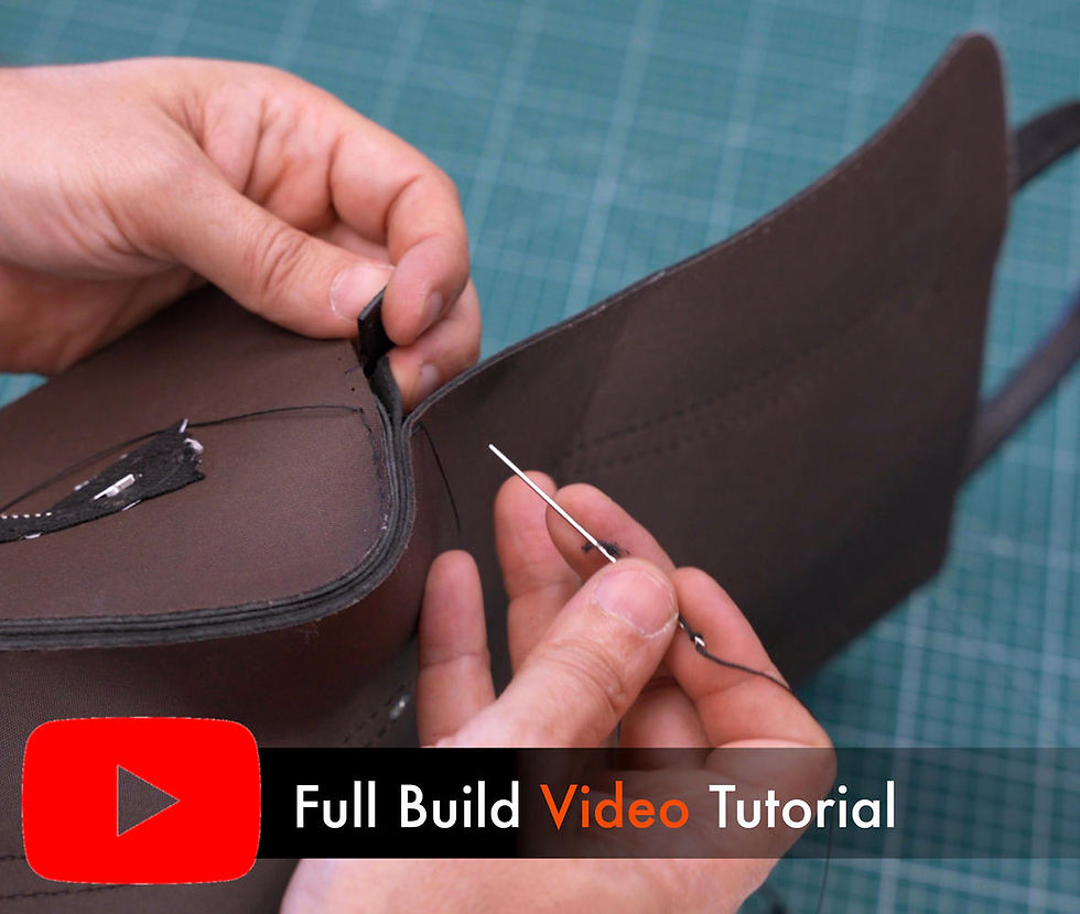 Thumbnail: Leather Bag Pattern: DIY Leather Working Project (Instant PDF)
