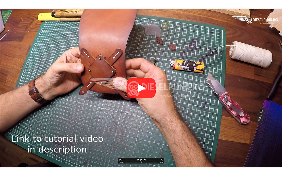 Thumbnail: Hip Bag Pattern - Leather DIY - Pdf Download - Bag template - Video Tutorial