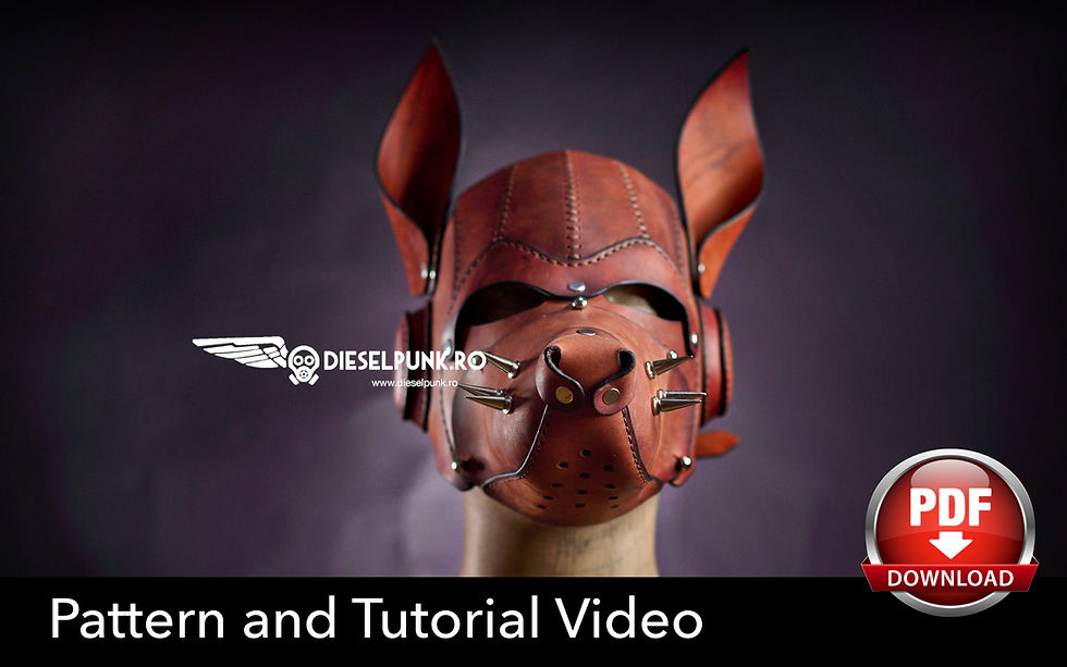 Thumbnail: Dog Mask Pattern - Wolf Mask - Pdf Download - Pup Hood Pattern