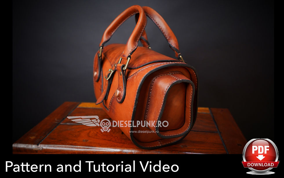 Thumbnail: Ladies Bag Pattern - Leather DIY - Pdf Download - Leather Bag Pattern