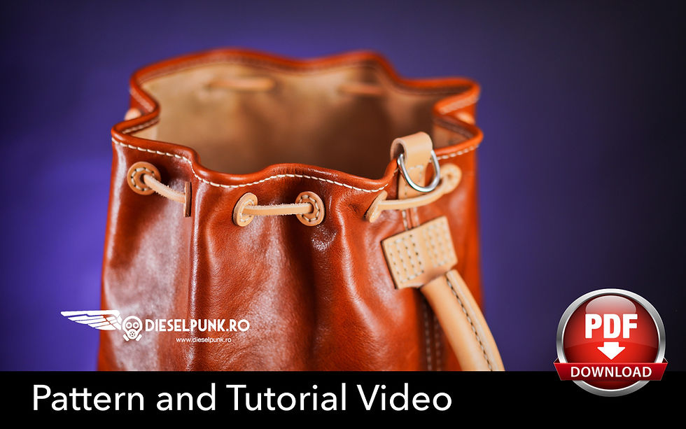 Thumbnail: Duffel Bag Pattern - Leather DIY - Pdf Download - Gym Bag