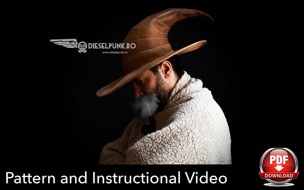 Thumbnail: Wizard Hat Pattern - Witch hat - Leather DIY - Pdf Download - Video Tutorial