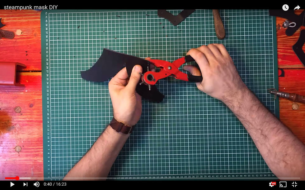 Thumbnail: Steampunk Mask Pattern - DIY Mask - Pdf Download - Video Tutorial