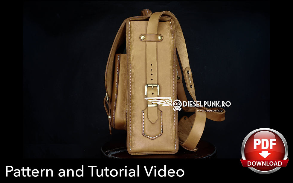 Thumbnail: Bag Pattern - Leather DIY - Pdf Download - Messenger Bag - Video Tutorial
