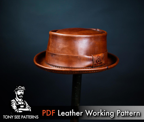 Pork Pie Hat Pattern - Leather Hat Pattern - Pdf Download - Video