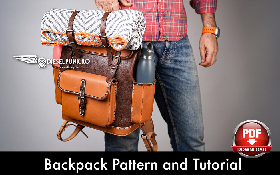 Thumbnail: Backpack Pattern - Goosy Backpack - Leather DIY - Pdf Download - Video Tutorial