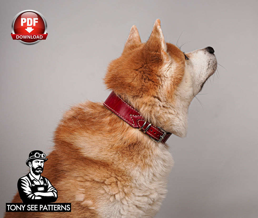 Thumbnail: Padded Dog Collar Pattern - Pdf Download