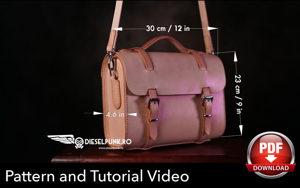 Thumbnail: Messenger Bag Pattern - Pdf Download and Video Tutorial