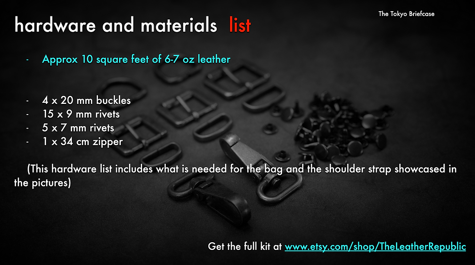 Thumbnail: Large Briefcase Bag Pattern - Leather DIY - Pdf Download - Leather Bag Pattern