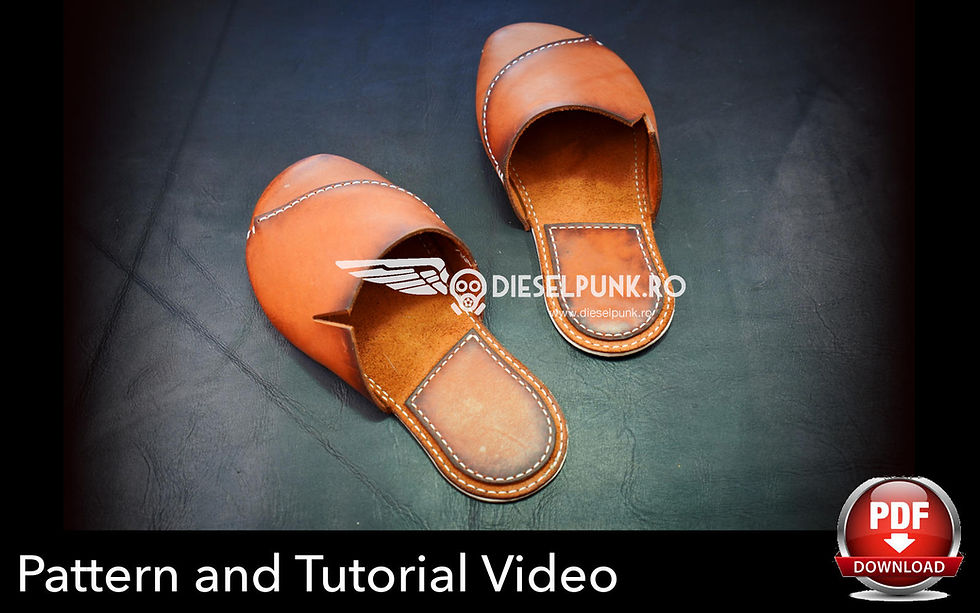 Thumbnail: Slippers Pattern - Flip Flop Pattern - Leather DIY - Pdf Download