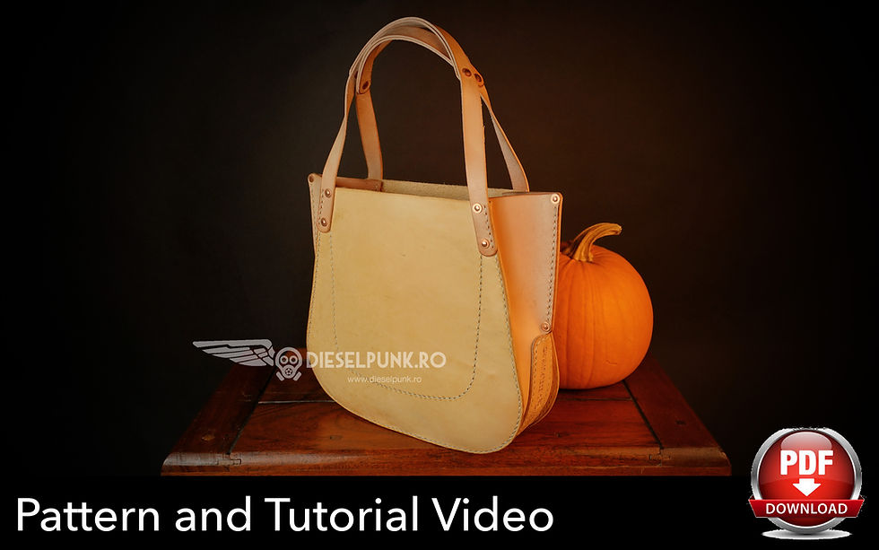 Tote Bag Pattern - Leather DIY - Pdf Download - Leather Bag Pattern - Tote Bag P