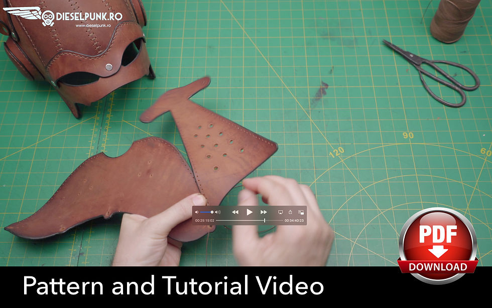 Thumbnail: Dog Mask Pattern - Wolf Mask - Pdf Download - Pup Hood Pattern