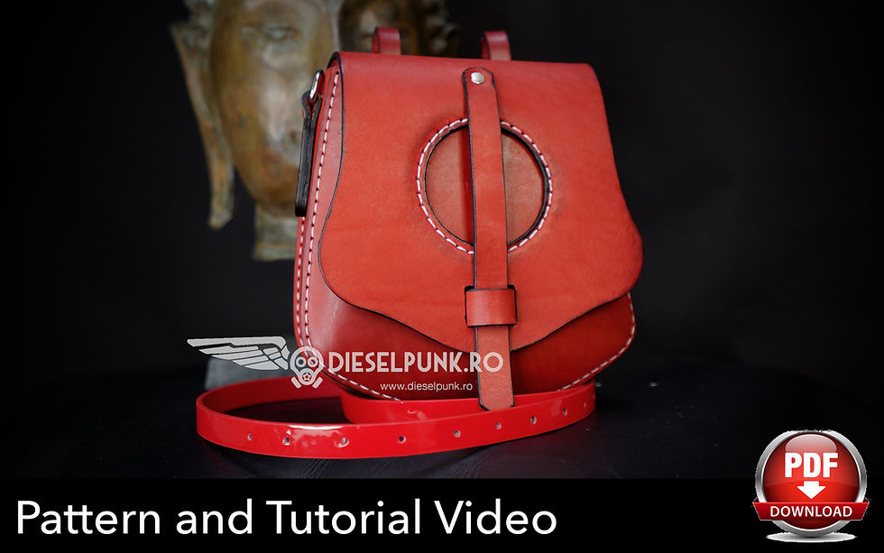 Thumbnail: Bag Pattern - Leather DIY - Pdf Download - Hip Bag - Video Tutorial