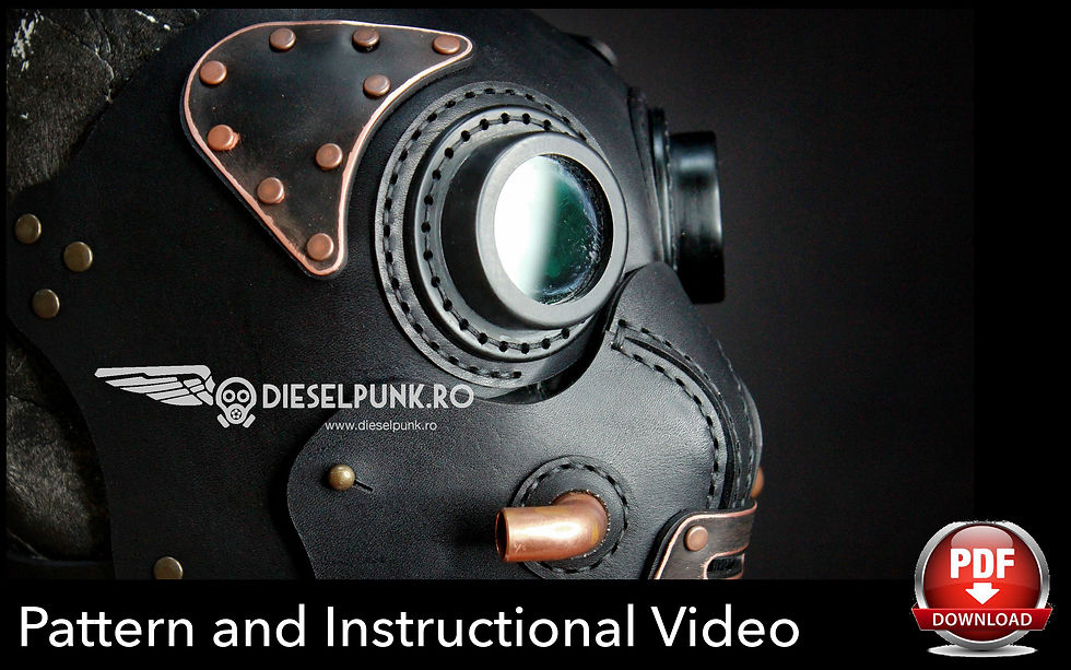 Thumbnail: Steampunk Mask Pattern - DIY Mask - Pdf Download - Video Tutorial