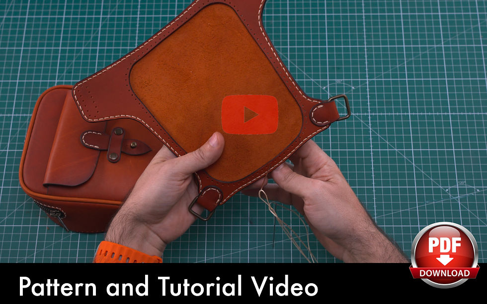 Thumbnail: Bag Pattern - Leather DIY - Pdf Download - Hip Bag 2 - Video Tutorial