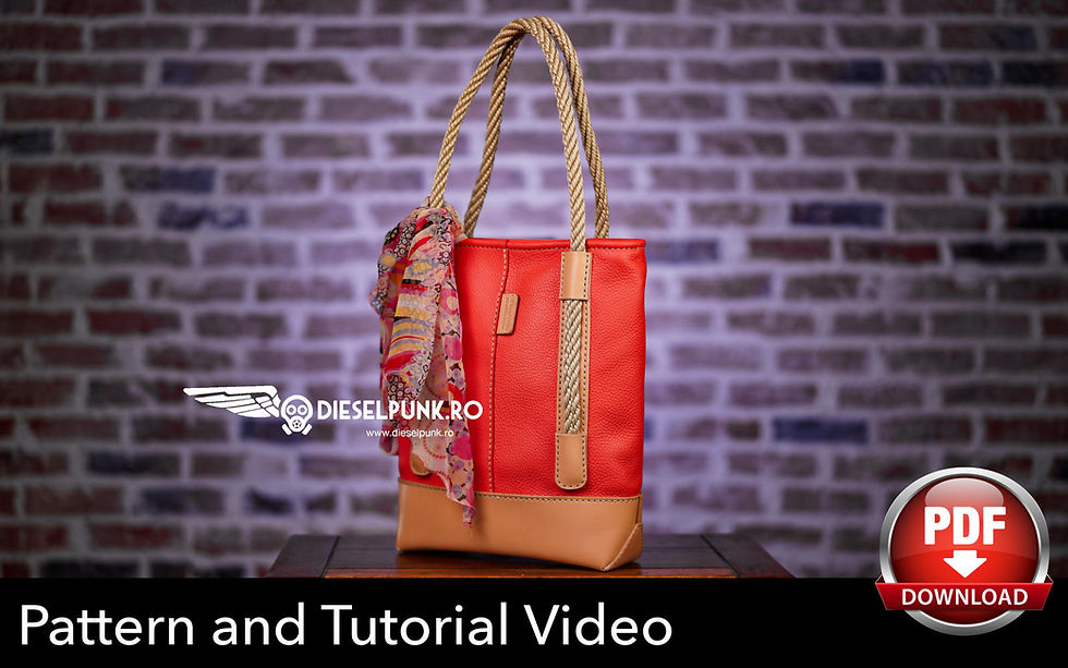 Thumbnail: Tote Bag Pattern - Summer Tote - Leather DIY - Pdf Download - Video Tutorial