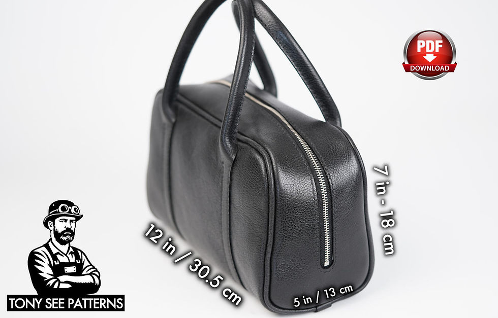 Thumbnail: Leather Bag Pattern: DIY Leather Working Project (Instant PDF)