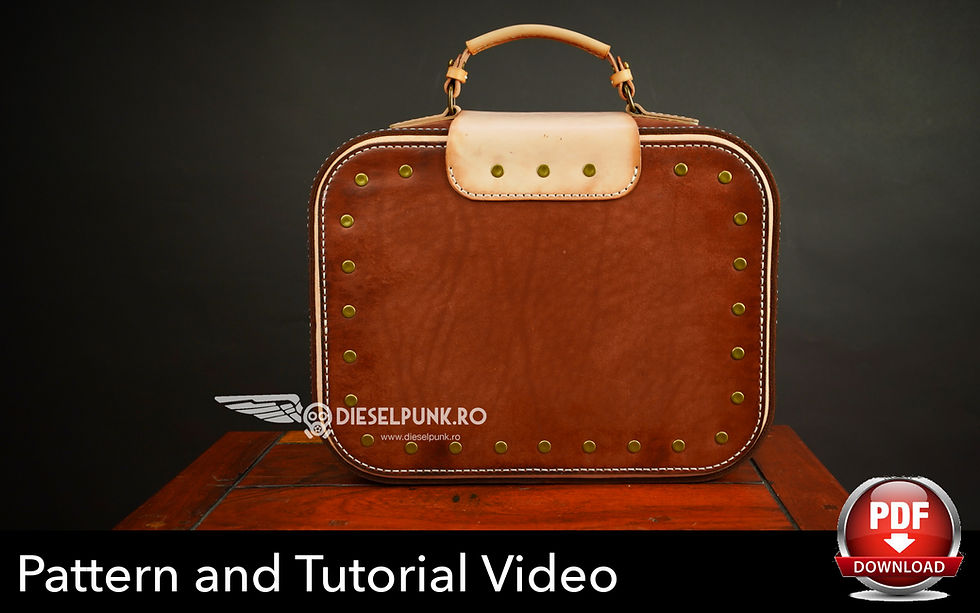 Thumbnail: Luggage Set Pattern - Pattern Set - Leather DIY - Pdf Download - Leather Bag - V