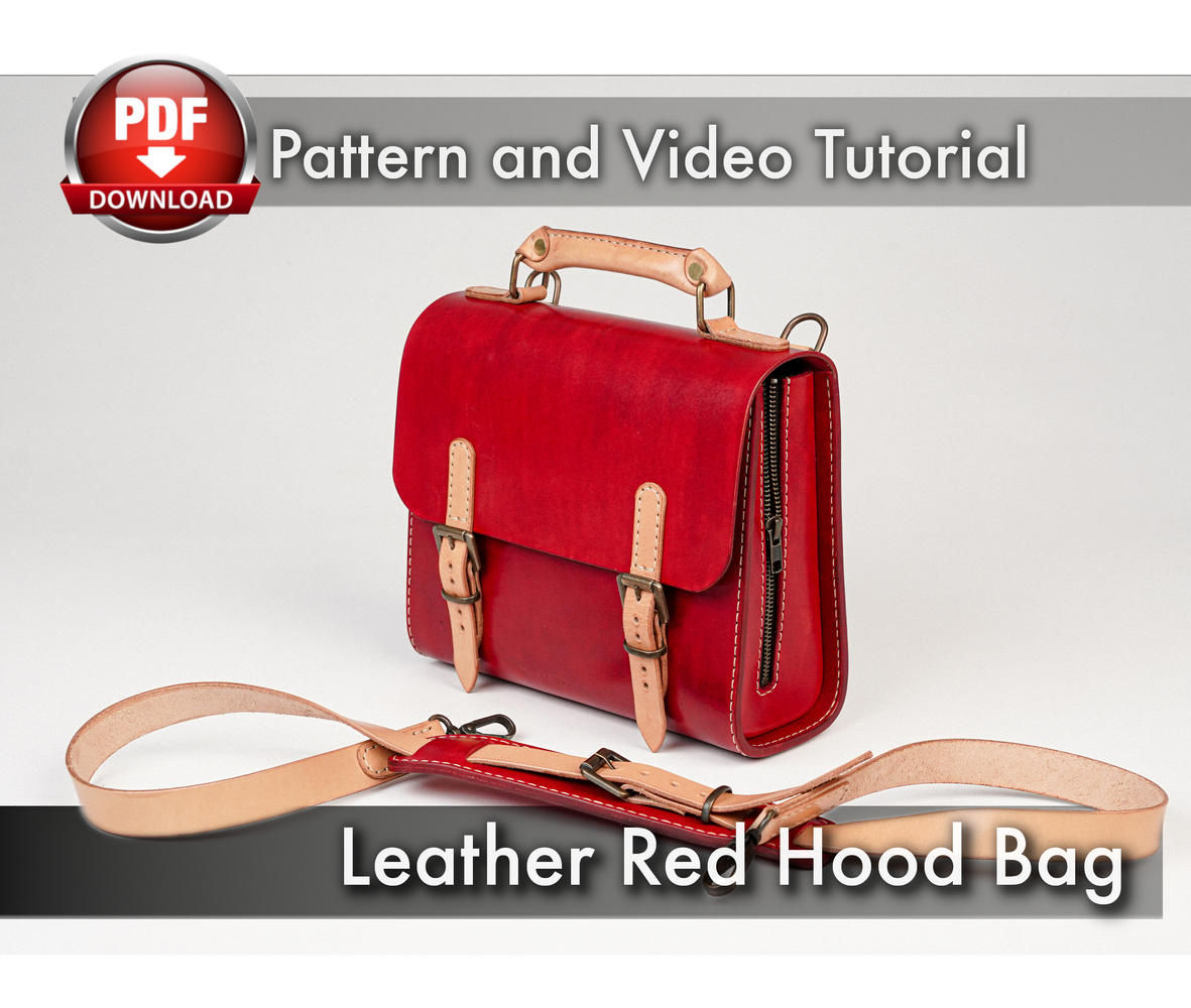 Red Hood Bag Pattern - Leather DIY - Pdf Download