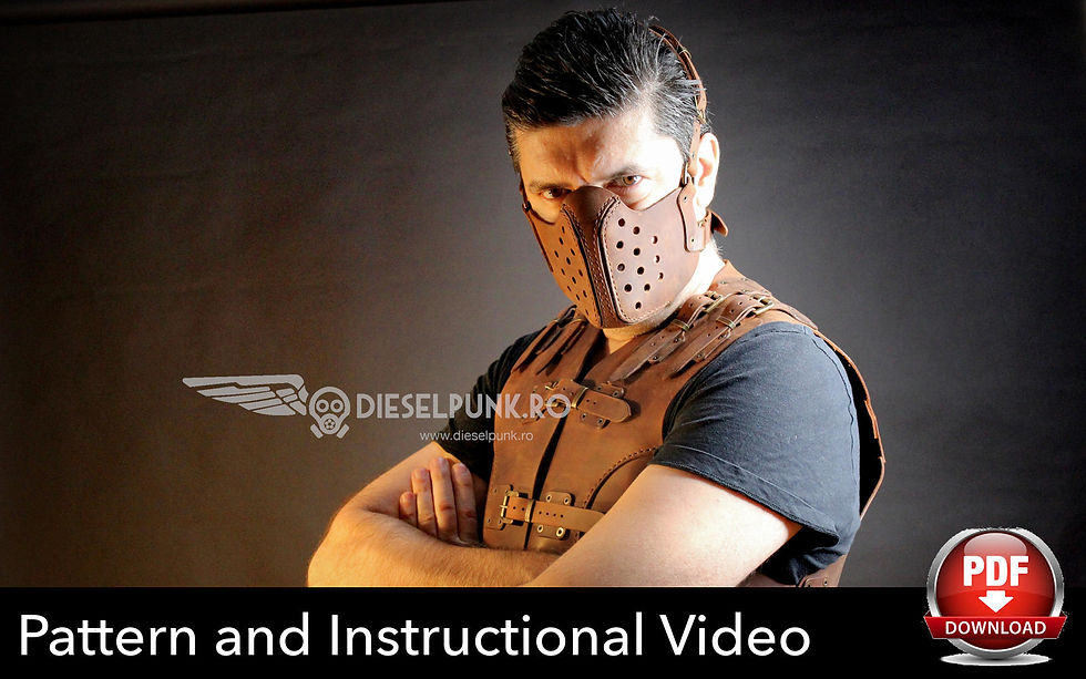 Thumbnail: Steampunk Mask Pattern - DIY Mask - Pdf Download