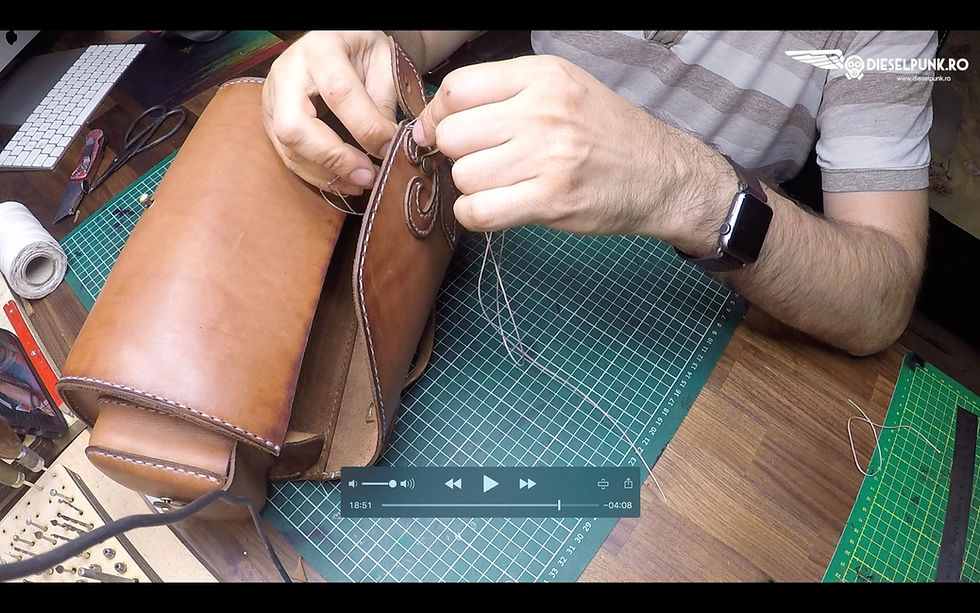 Thumbnail: Bag Pattern - Leather DIY - Pdf Download - Fleur de lis Bag - Video Tutorial