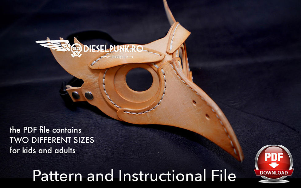 Thumbnail: Bird Mask Pattern - Halloween Mask Pattern -  DIY Leather - Video Tutorial