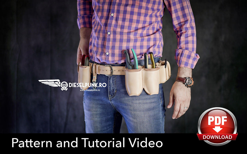 Thumbnail: Tool Belt Pattern - Leather DIY - Pdf Download - Hip Bag - Video Tutorial