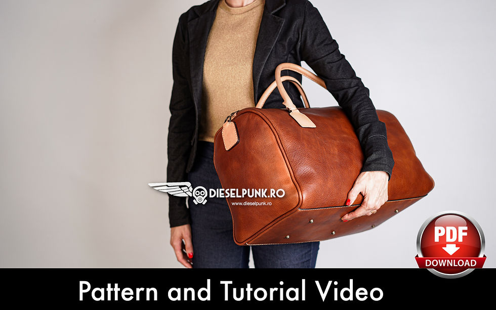 Thumbnail: Travel Bag Pattern - Leather DIY - Pdf Download - Weekender Bag - Video Tutorial
