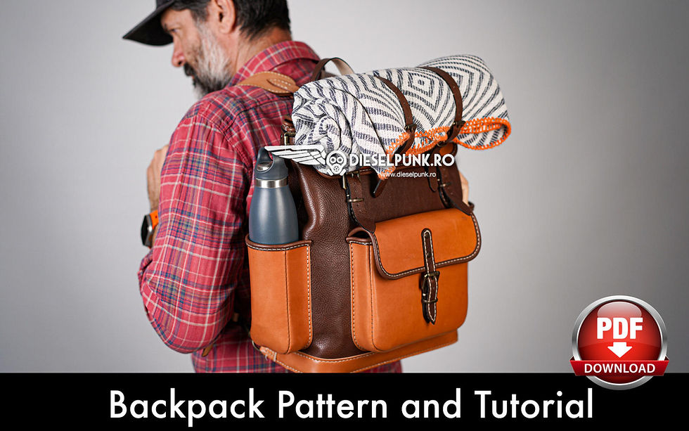 Thumbnail: Backpack Pattern - Goosy Backpack - Leather DIY - Pdf Download - Video Tutorial