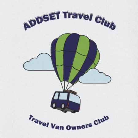 サムネイル： ADDSET Travel Club スウェット(バルーンデザイン青）