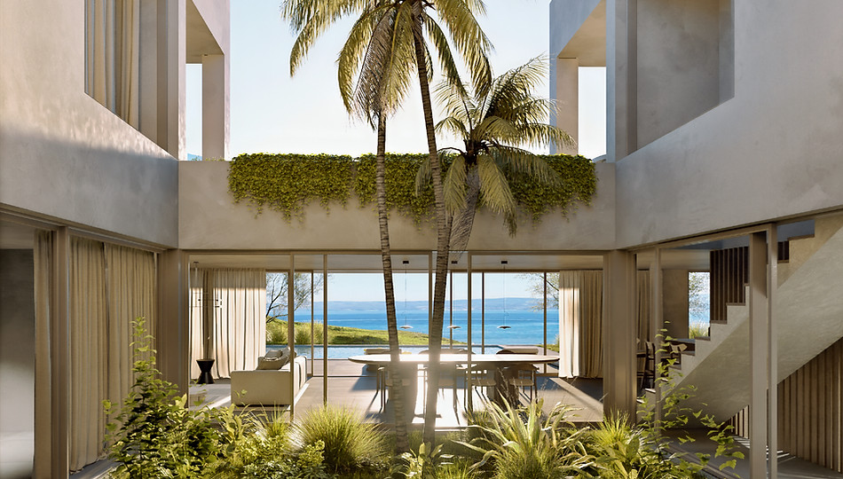 View from the inside garden in one of Tiha Projekt Premium Villas