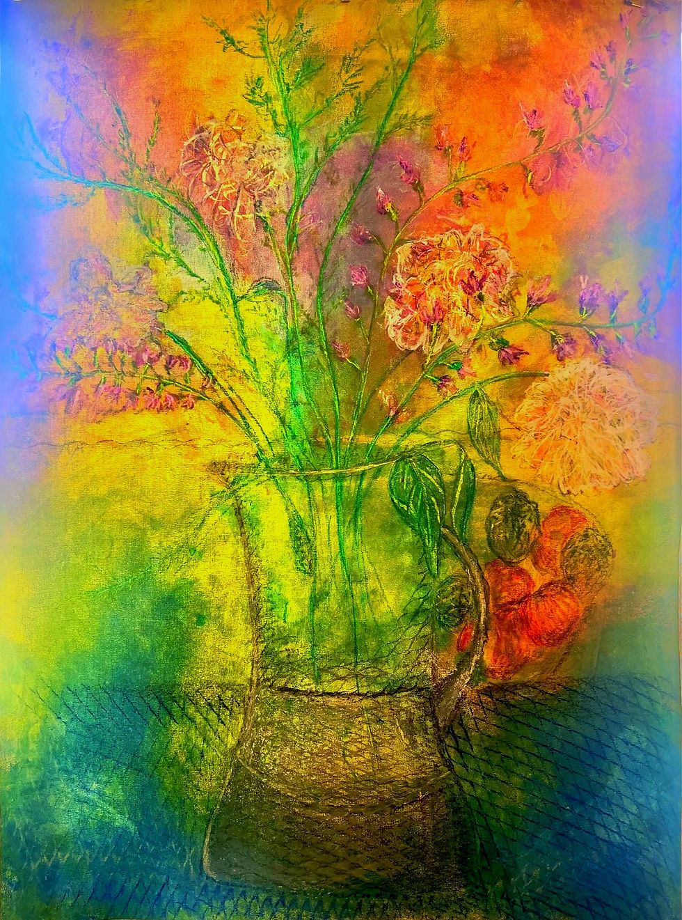 Sunset over beach in Hawaii