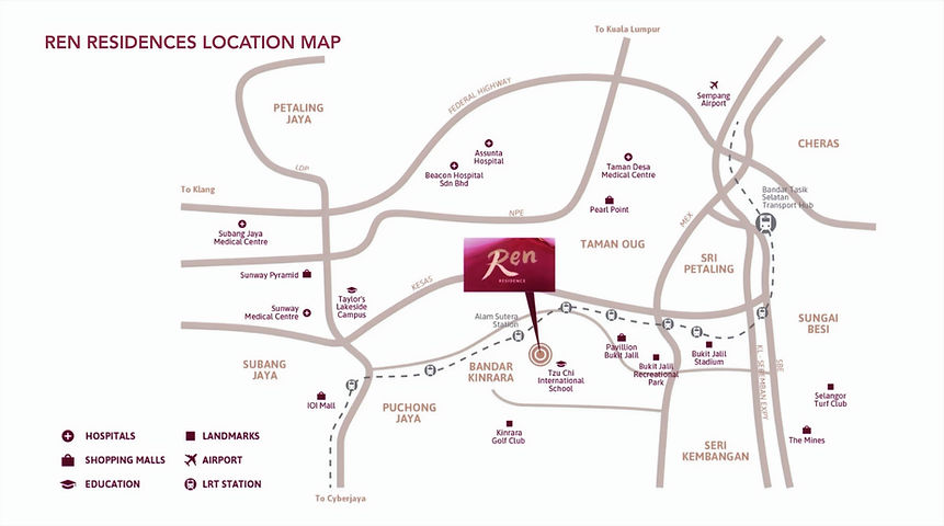 Ren Residence Bukit Jalil Actual Location