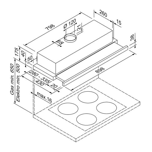 Thumbnail: BLAUPUNKT 90CM SLIDEOUT UNDERMOUNT RANGE HOOD (STAINLESS STEEL)