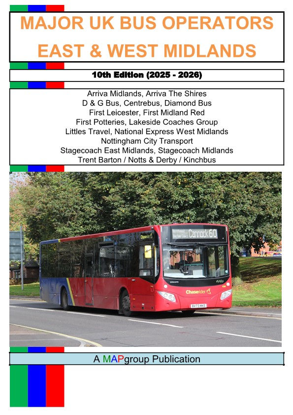 MAJOR UK BUS OPERATORS - The EAST & WEST MIDLANDS