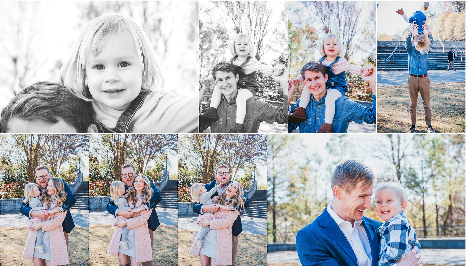 Family having fun at Piedmont park Atlanta