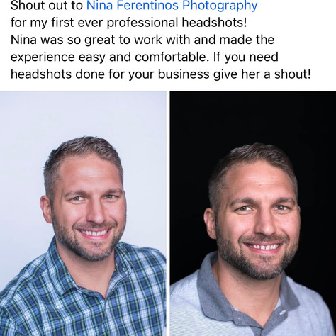 Positive review from a headshot client