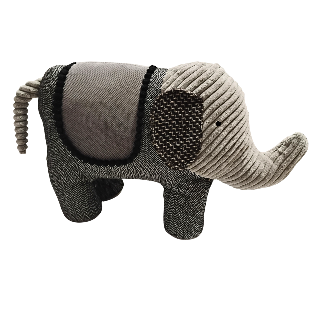 Pier 1 Imports Eleanor Elephant Decorative Plush Pillow Gray Herringbone