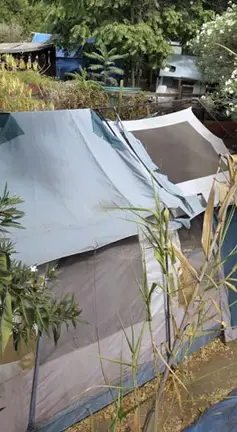 Tents in the Garridos' Backyard Paul Sakuma/AP