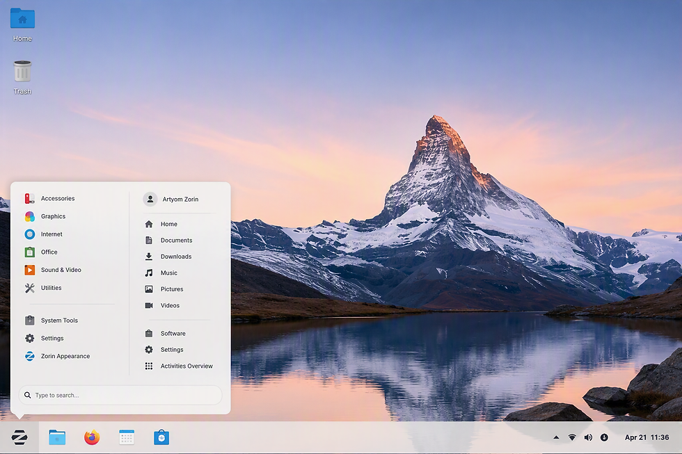 Zorin OS desktop