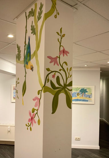 Hand-painted murals for a children's clinic. Jungle mural.